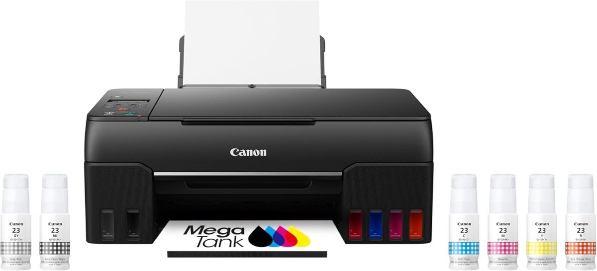 Canon PIXMA G620 Wireless MegaTank Photo All-in-One Printer [Print, Copy, Scan], Black,Works with Alexa - Image 1