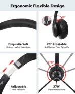 USB Headset with Mic for PC, On-Ear Computer Laptop Headphones with Noise Cancelling Microphone in-line Control for Home Office Online Class Skype Zoom (USB+3.5mm, Black) - Image 2