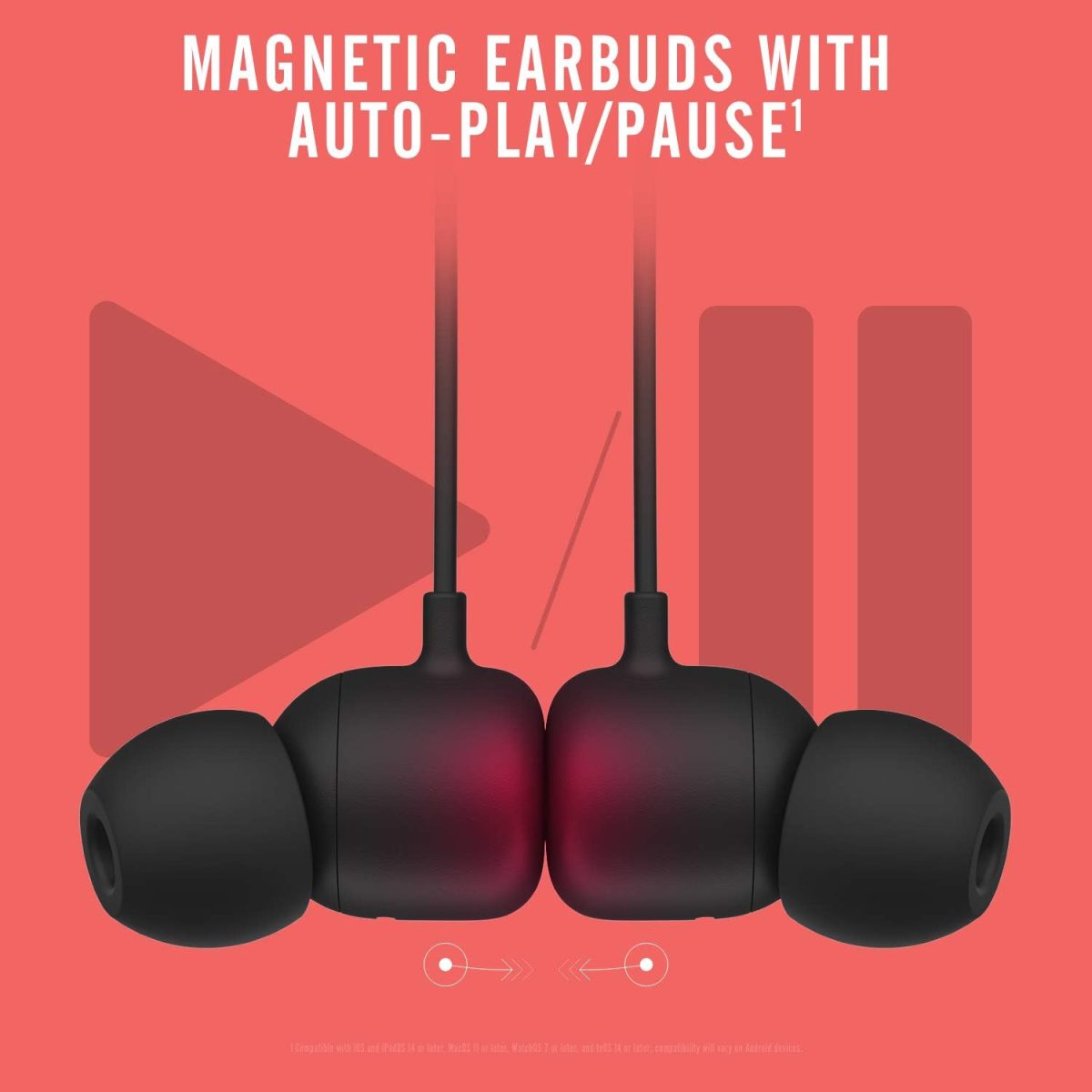 Beats Flex Wireless Earbuds - Apple W1 Headphone Chip, Magnetic Earphones, Class 1 Bluetooth, 12 Hours of Listening Time, Built-in Microphone - Black - Image 5
