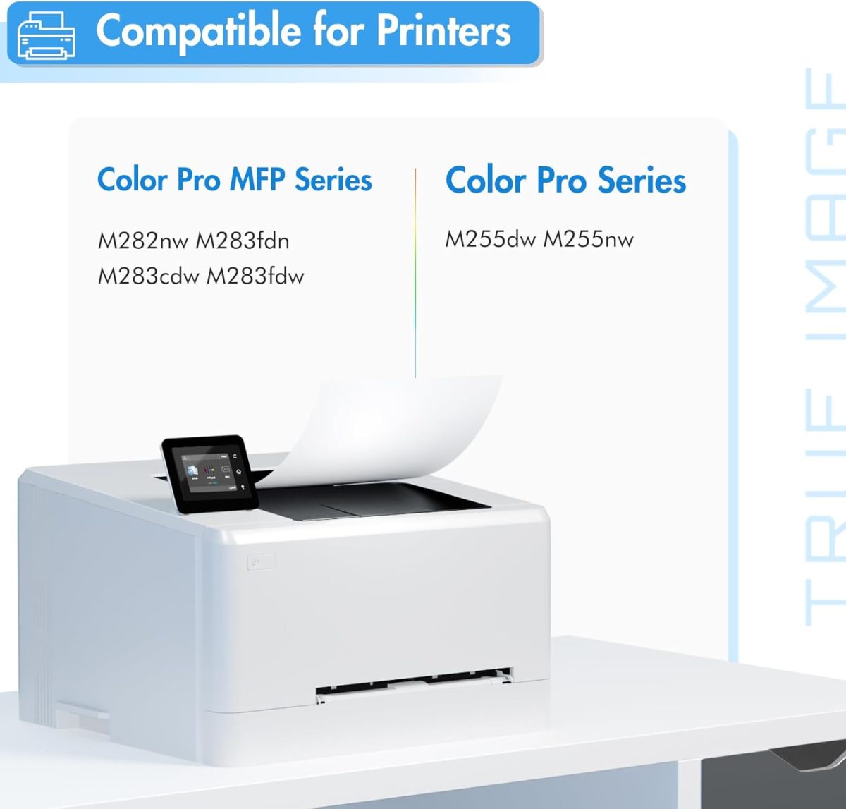 206X Toner Cartridges 4 Pack High Yield: MFP M283cdw M255dw M283fdw 206A Set Compatible Replacement for HP 206X for HP Color Laserjet Pro MFP M283fdw M283cdw M283 Printer Ink (with Chip -B/C/Y/M) - Image 2