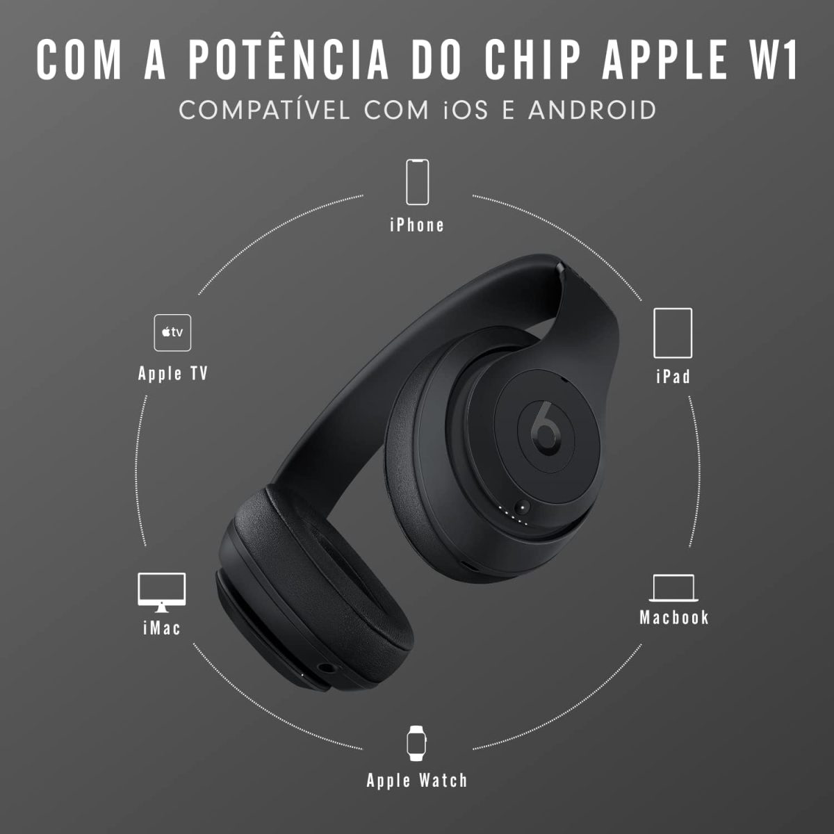 Beats Studio3 Wireless Noise Cancelling Over-Ear Headphones - Apple W1 Headphone Chip, Class 1 Bluetooth, 22 Hours of Listening Time, Built-in Microphone - Matte Black - Image 3