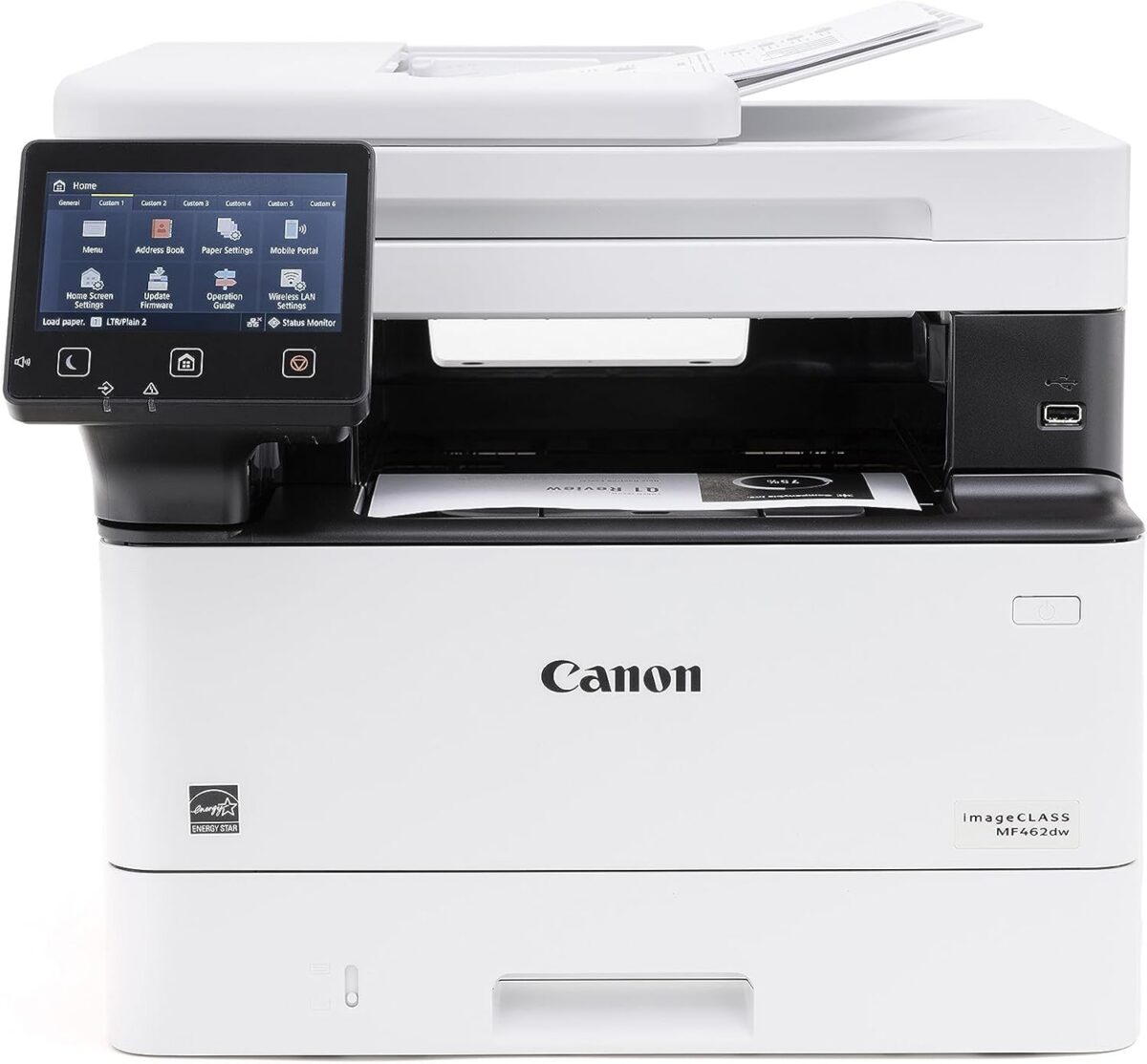 Canon imageCLASS MF462dw - Monochrome, Duplex Wireless Laser Printer, All-in-One with Scanner, Copier, Fax, Home or Office, Auto Document Feeder, Mobile Ready, 3 Year Limited Warranty, 37 PPM, White - Image 1