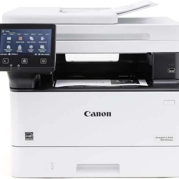 Canon imageCLASS MF462dw - Monochrome, Duplex Wireless Laser Printer, All-in-One with Scanner, Copier, Fax, Home or Office, Auto Document Feeder, Mobile Ready, 3 Year Limited Warranty, 37 PPM, White