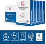 Staples TRU RED Color Printer Paper - 8.5" x 11", 1 Carton of 5 Reams for 2,500 Total Sheets, 20 lbs, 96 Bright Paper - Acid-Free and Engineered to Prevent Jamming - Image 2