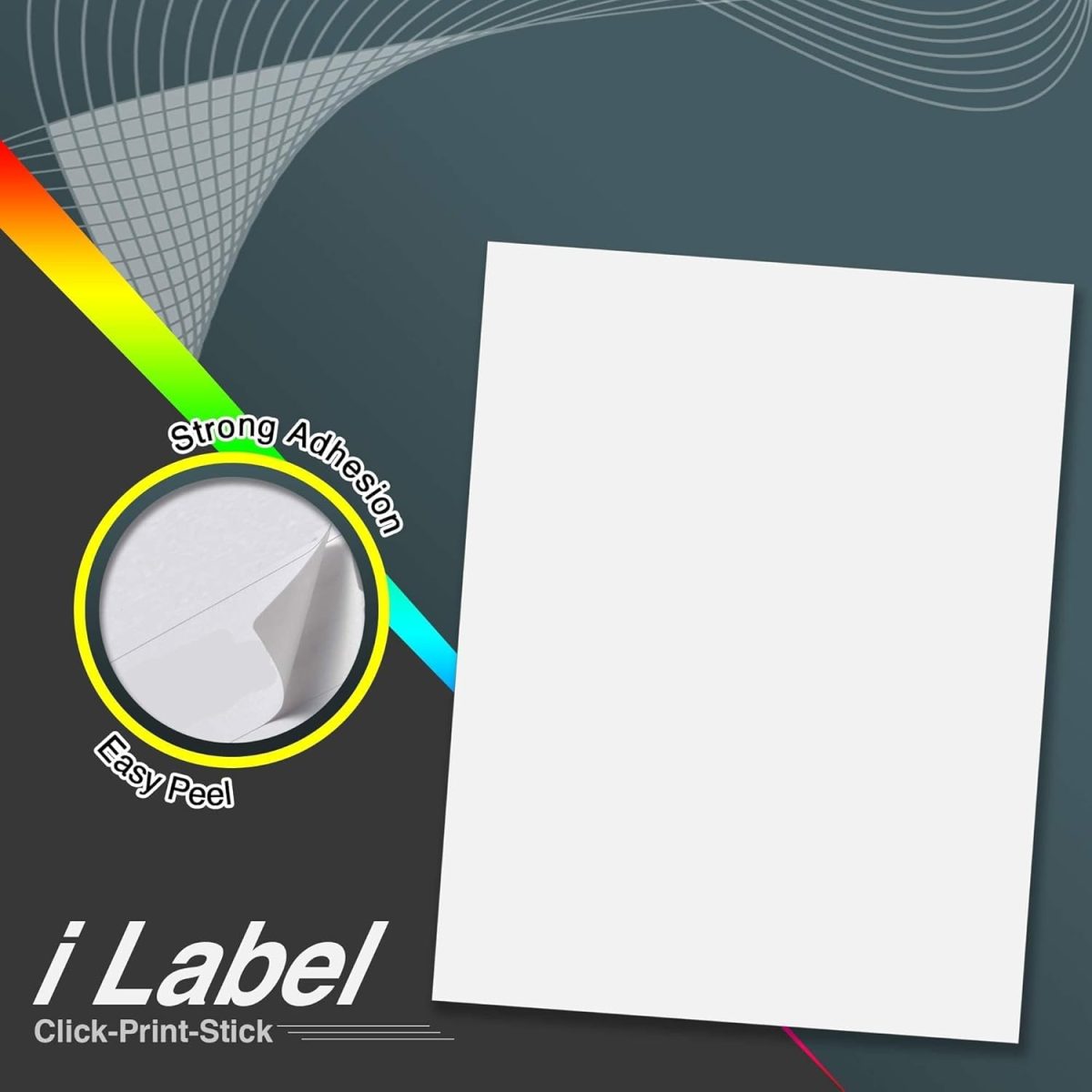 8.5" x 11" Full Sheet Label Sticker Paper for Laser & Inkjet Printers [100 Sheets,100 Labels] - Image 3