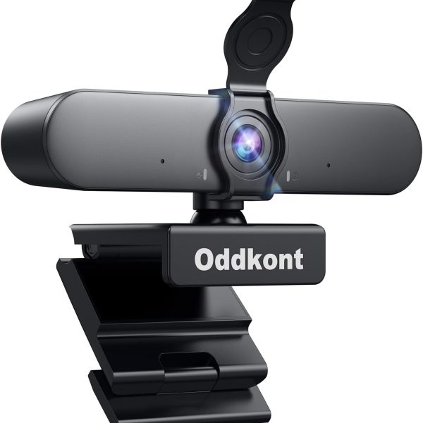 Full HD 1080P Webcam with Microphone, Auto-Light Balance, Rotatable Design,Privacy Cover, Plug and Play for Zoom, Skype,Web Conferencing - Compatible with Windows, Mac, Laptop, Desktop