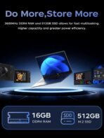 2025 Gaming Laptop, Laptop Computer with Intel Twin Lake N150 Processor(Up to 3.6GHz), 16GB DDR4 512GB SSD Windows 11 Laptop, 15.6" IPS 1080P, USB3.2, Long Battery Life - Image 4