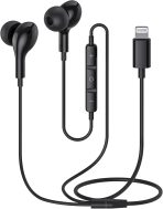 Guguearth Lightning Headphones for iPhone,MFi Certified in-Ear Lightning Earphones for iPhone,Magnetic Earbuds for iPhone with Mic Controller Compatible with iPhone 14 13 12 11 Pro Max XR 8 7 (Black)