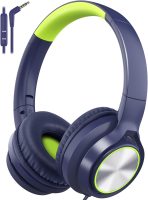 Kids Headphones with Cord , Wired Over Ear Headsets with Microphone Limited Volume 85dB/ 94dB, Portable Wired Headphones for Kids Boys Girls Teens Children Online School/Travel/iPad/Tablet/Cellphone