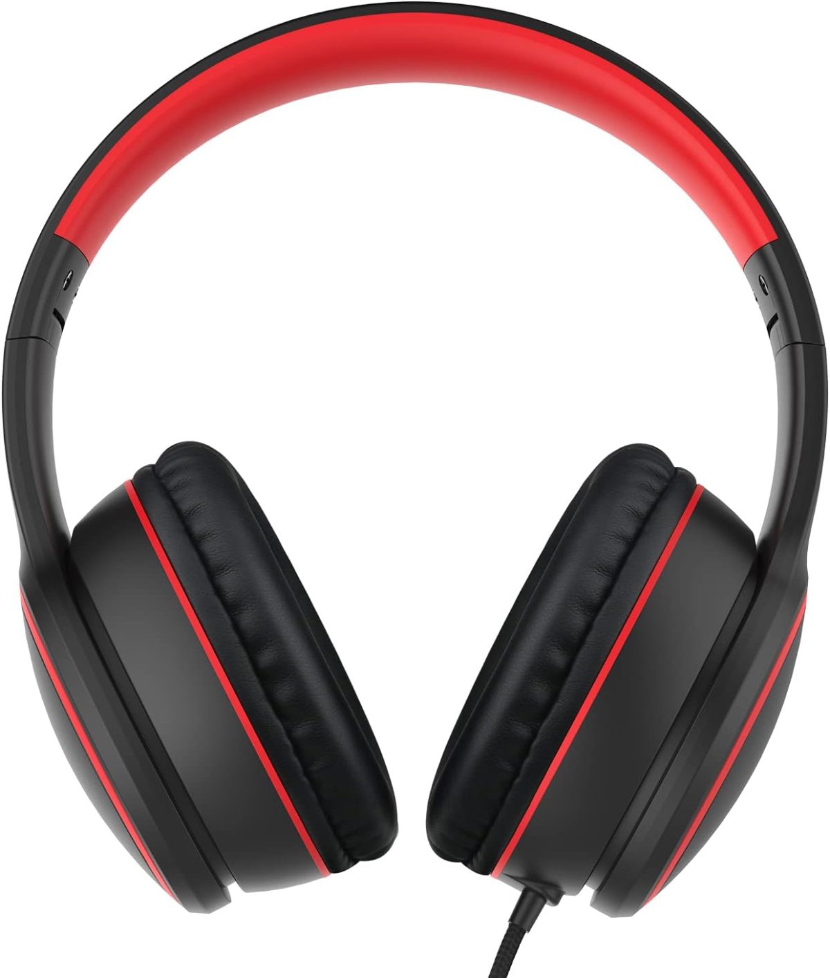 RORSOU R10 Over-Ear Headphones with Microphone, Lightweight Folding Stereo Bass Headset with 1.5M No-Tangle Cord, Portable Wired Headphones for Smartphone Tablet Computer MP3 / 4 (Black) - Image 2