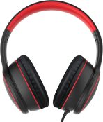 RORSOU R10 Over-Ear Headphones with Microphone, Lightweight Folding Stereo Bass Headset with 1.5M No-Tangle Cord, Portable Wired Headphones for Smartphone Tablet Computer MP3 / 4 (Black) - Image 2