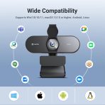4K Webcam for PC, PDAF/CDAF Autofocus, 1080P@60FPS, 79° FOV, Auto Light Correction, 2 Noise Reduction Mics, Privacy Cover, USB-A, Streaming Camera for Skype, Teams, Online Meeting, NewEye 62 - Image 8