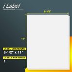 8.5" x 11" Full Sheet Label Sticker Paper for Laser & Inkjet Printers [100 Sheets,100 Labels] - Image 2