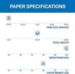 Hammermill Printer Paper, Premium Color 28 lb Copy Paper, 8.5 x 11 - 5 Ream (2,500 Sheets) - 100 Bright, Made in the USA, 102450C, White - Image 2