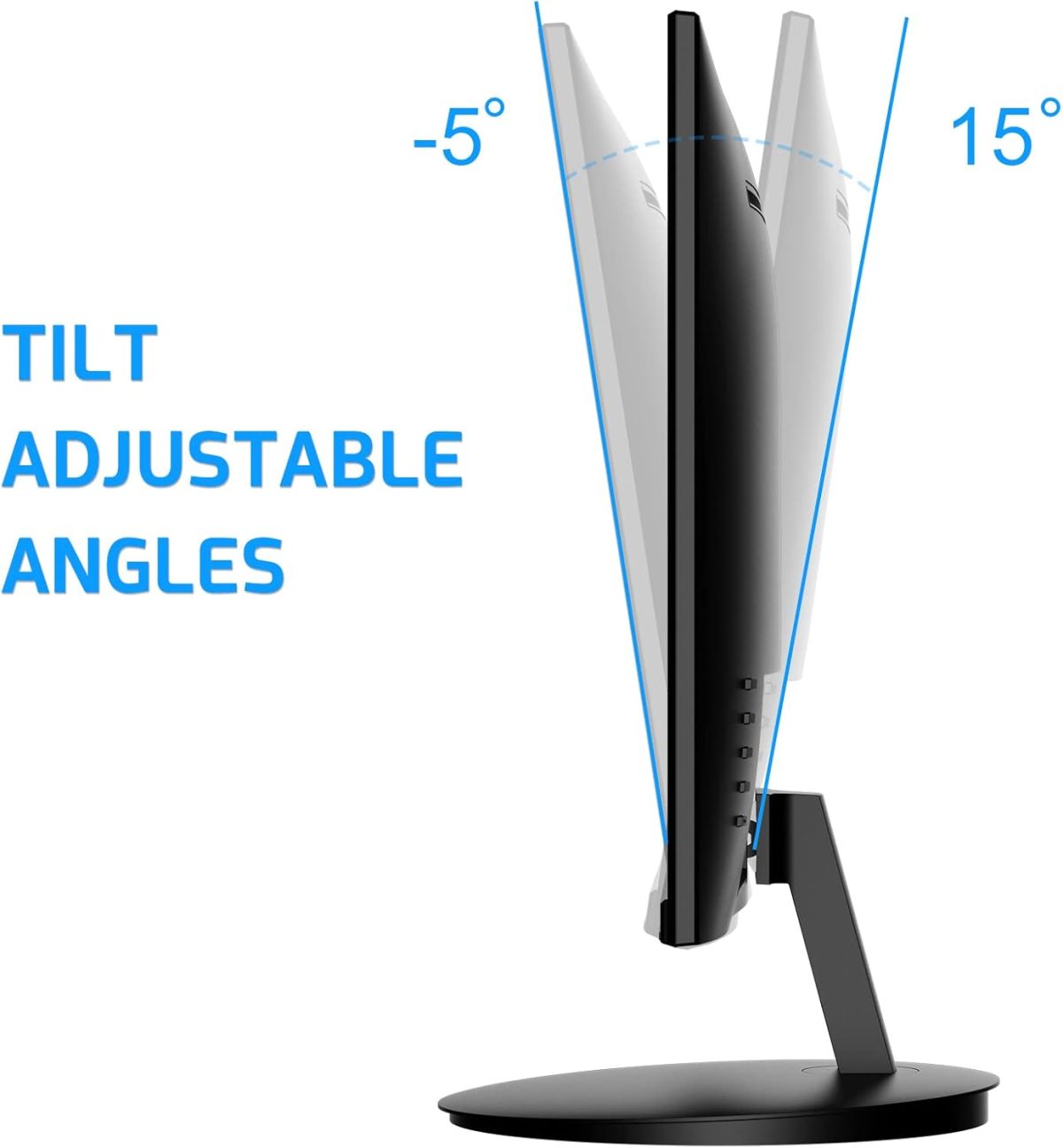 24 Inch Computer Frameless Monitor, 75Hz Full HD 1920 x 1080P IPS LED Display, HDMI VGA Port, 178 Degree Viewing Angle Blue Light Filter Function, 100x100mm VESA Mountable, MN24-H - Image 6