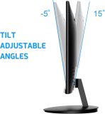 24 Inch Computer Frameless Monitor, 75Hz Full HD 1920 x 1080P IPS LED Display, HDMI VGA Port, 178 Degree Viewing Angle Blue Light Filter Function, 100x100mm VESA Mountable, MN24-H - Image 6