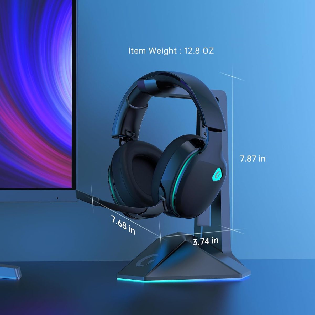2.4GHz Wireless Gaming Headphones for PS5, PS4 Fortnite & Call of Duty/FPS Gamers, PC, Nintendo Switch, Bluetooth 5.3 Gaming Headset with Noise Canceling Mic, Stereo Sound, 40+Hr Battery -Black - Image 9