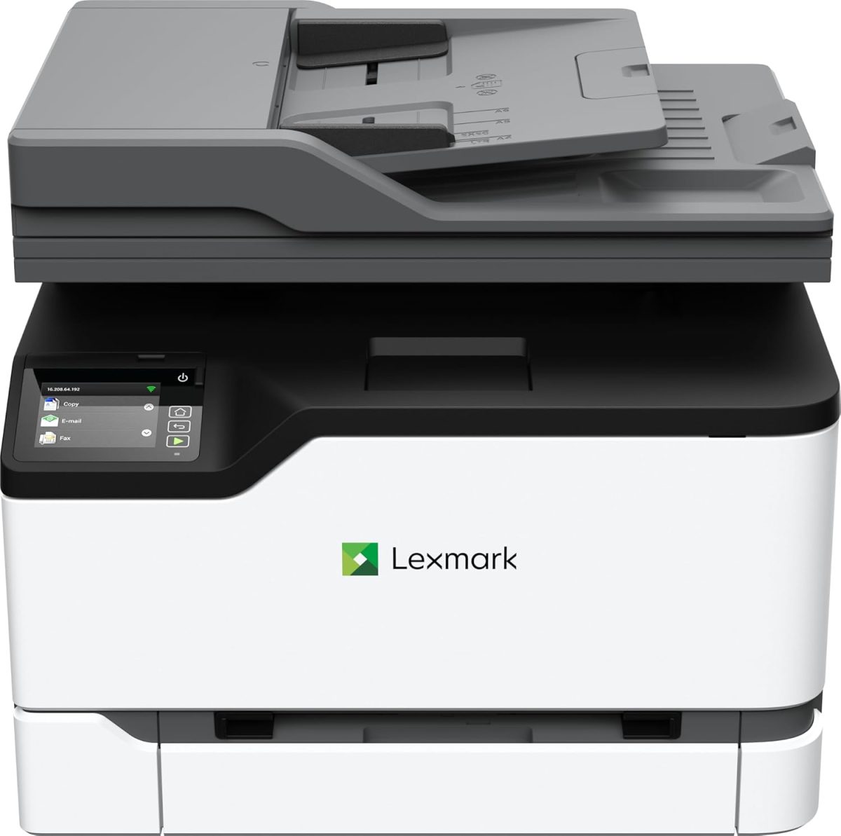 Lexmark CX331adwe Color All-in-One Laser Printer with Touchscreen, Office Scanner Copier Laser, Mobile Ready, Auto Duplex Printing & Analog Fax, Wireless, White, 26 ppm Mono/Color, 600 dpi (40N9070) - Image 1