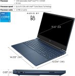 HP Victus 15.6 i5 Gaming Laptop, 15.6" FHD 1920*1080 144Hz, Intel Core i5-12450H, NVIDIA GeForce RTX 3050, 32GB RAM, 1TB SSD, Backlit KB, Touchpad, SD Card Reader, Webcam, HDMI, Wi-Fi 6, W11 H, Blue - Image 4