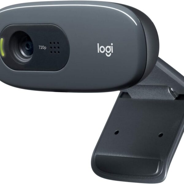 Logitech C270 HD Webcam, 720p, Widescreen HD Video Calling,Light Correction, Noise-Reducing Mic, For Skype, FaceTime, Hangouts, WebEx, PC/Mac/Laptop/Macbook/Tablet - Black