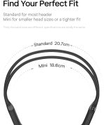 SHOKZ OpenRun Pro - Open-Ear Bluetooth Bone Conduction Sport Headphones, Sweat Resistant Wireless Earphones for Workouts and Running with Premium Deep Base - Built-in Mic, with Hair Band, Black - Image 7