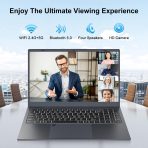 15.6" Laptop Computer, Windows 11 Laptop, 16GB RAM, 512GB SSD(Expandable to 2TB), Intel Quad-Core N5095(Up to 2.9 GHz), 1080P FHD Display, Fingerprint, Backlit KB, Wi-Fi 5, BT5.0, Quad-Speaker - Image 6