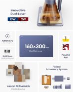 LaserPecker LP4 Ultimate Bundle with Desktop Air Purifier, Dual-Laser Engraver & Cutter 160x300mm Workspace, Auto-Cleaning for Smoke/Fumes, Engrave Metal/Wood/Plastic, with Slide & Rotary Extensions - Image 2