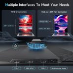 2025 Upgraded Laptop screen extender, 16.1" FHD 1200P, 360° Rotating, Plug&Play, Ultra-Thin Zero Frame, Detachable Stand, portable monitor for laptop, Travel Monitor for Laptop/PC/Mac/Phone - Image 3