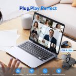 Streaming 4K Webcam with Sony Sensor, 1080P@60FPS, Fast PDAF Autofocus & Dual Mics, Auto Light Adjust, USB Plug & Play, Privacy Cover, 79° FOV – Perfect for Live Streaming, Zoom, Teams & Calls - Image 6