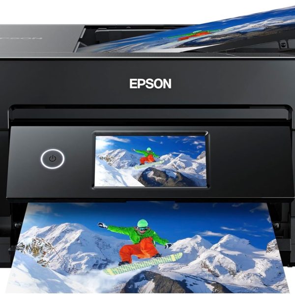 Epson Expression Premium XP-7100 Wireless Color Photo Printer with ADF, Scanner and Copier, Black, Small