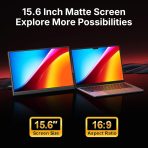 WGK Portable Monitor 15.6-inch 1080P USB-C HDMI Ultra Slim Travel Monitor with Kickstand for Laptop, PC, Mac Phone, PS, Xbox, Swich Gaming Monitor IPS Slim Zero Bezel - Image 2
