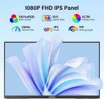 InnoView 23.8" Large Portable Monitor, FHD 100HZ 100% SRGB IPS USB-C HDMI Work Home Gaming Second Monitor 1080P W/180°Adjustable Stand for Laptop, MacBook, Phones - Image 2