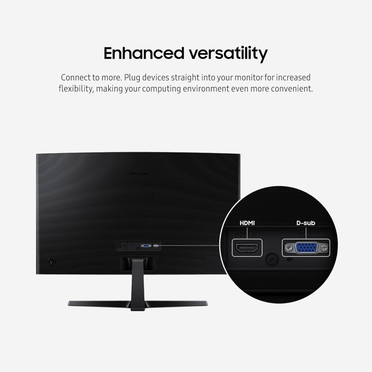 Samsung 27" Essential S3 (S36GD) Series FHD 1800R Curved Computer Monitor, 100Hz, Game Mode, Advanced Eye Comfort, HDMI and D-sub Ports, LS27D366GANXZA, 2024 - Image 7