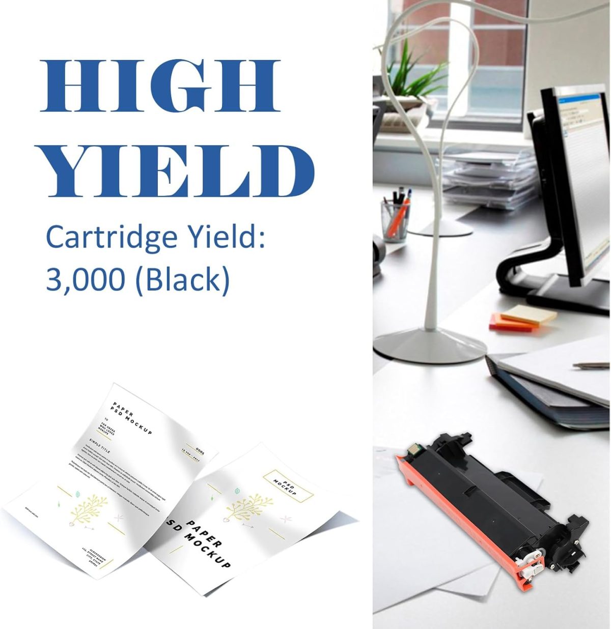TN760 Toner for Brother Printer: Replacement for Brother TN730 TN 760 TN-730/TN-760 TN-760 TN-730 High Yield Black Cartridge MFC-L2710DW MFC-L2750DW DCP-L2550DW HL-L2350DW HL-L2395DW HL-L2370DW 2 Pack - Image 3