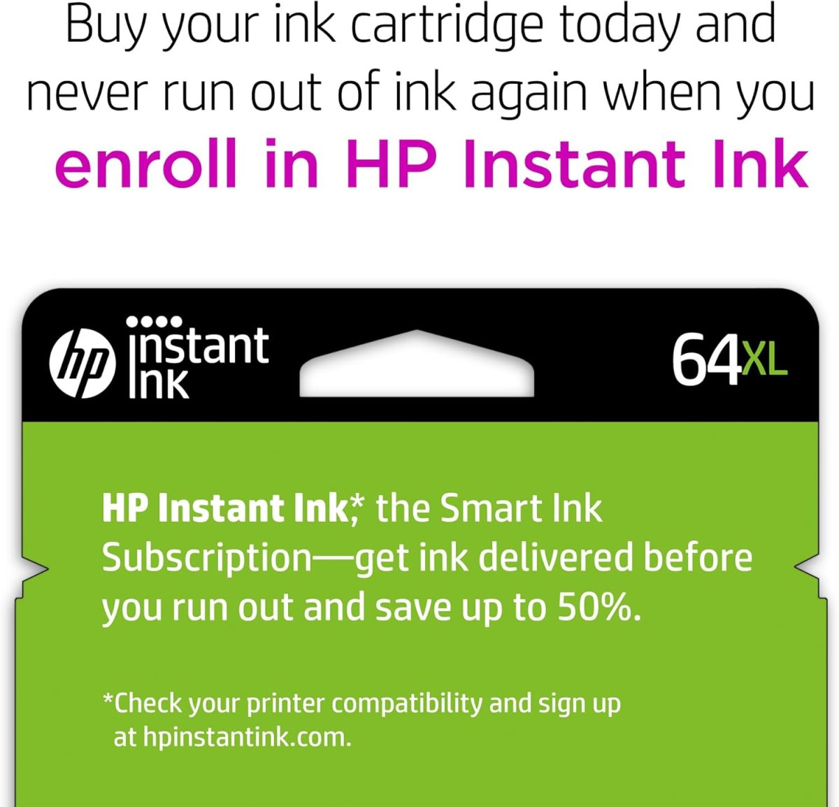 HP 64XL Tri-color High-yield Ink Cartridge for HP Printers | Works with Printer Series: ENVY Inspire 7950e; ENVY Photo 6200, 7100, 7800; Tango | Eligible for Instant Ink | N9J91AN - Image 3