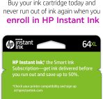 HP 64XL Tri-color High-yield Ink Cartridge for HP Printers | Works with Printer Series: ENVY Inspire 7950e; ENVY Photo 6200, 7100, 7800; Tango | Eligible for Instant Ink | N9J91AN - Image 3