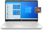2021 HP 15.6'-inch HD Laptop PC AMD Dual-Core Ryzen 3 3250U 4GB DDR4 128GB SSD + 1TB HDD AMD Radeon Graphics Computer USB-C HDMI WiFi AC RJ45 Bluetooth Webcam Notebook, Silver (Renewed)