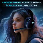2.4GHz Wireless Gaming Headphones for PS5, PS4 Fortnite & Call of Duty/FPS Gamers, PC, Nintendo Switch, Bluetooth 5.3 Gaming Headset with Noise Canceling Mic, Stereo Sound, 40+Hr Battery -Black - Image 8