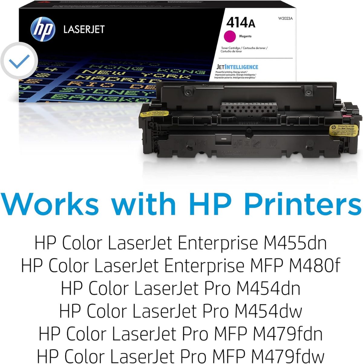 HP 414A Magenta Toner Cartridge | Works with HP Color LaserJet Enterprise M455dn, MFP M480f; HP Color LaserJet Pro M454 Series, HP Color LaserJet Pro MFP M479 Series | W2023A - Image 2