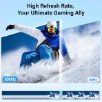 InnoView 23.8" Large Portable Monitor, FHD 100HZ 100% SRGB IPS USB-C HDMI Work Home Gaming Second Monitor 1080P W/180°Adjustable Stand for Laptop, MacBook, Phones - Image 4