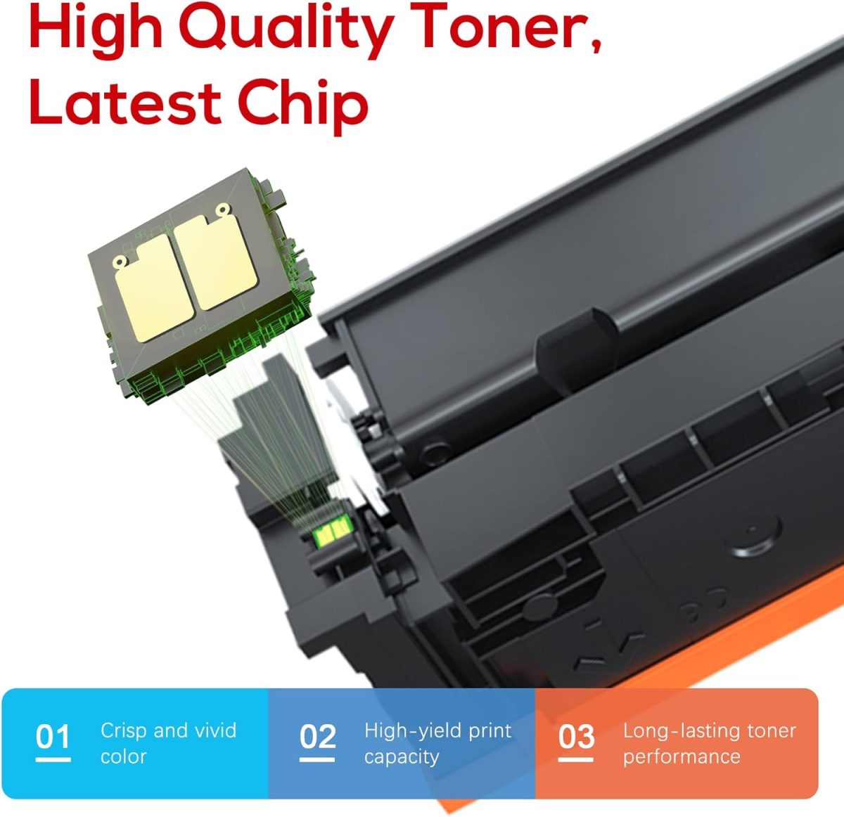 Compatible Canon 067H 067 Toner Cartridge Set Replacement for Canon 067H Compatible for Color ImageClass MF656Cdw LBP632Cdw MF654Cdw MF653Cdw LBP633Cdw MF650C LBP630C Printer (4 Pack) - Image 3