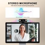 Webcam,1080P HD Webcam with Microphone, USB Computer Camera for Laptop & Desktop - Plug & Play, Stereo Sound, Auto Low-Light Correction, for Zoom/Skype/FaceTime/Teams/Webex, Streaming & Video Calls - Image 3