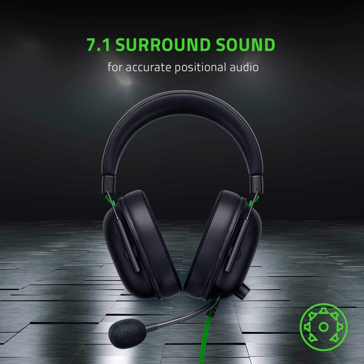 Razer BlackShark V2 X Gaming Headset: 7.1 Surround Sound - 50mm Drivers - Memory Foam Cushion - For PC, PS4, PS5, Switch - 3.5mm Audio Jack - Black - Image 7