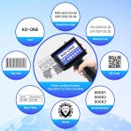 Handheld Inkjet Printer, 0.5 Inch Nozzle, Portable Inkjet Printer Gun for Text QRCode Barcode Production Date Time Logo Batch Number Print on Metal Wood Glass Cloth Carton Plastic - Image 5