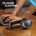 Soundcore Anker Life Q20 Hybrid Active Noise Cancelling Headphones, Wireless Over Ear Bluetooth Headphones, 70H Playtime, Hi-Res Audio, Deep Bass, Memory Foam Ear Cups, Travel, Office, USB-C Charging - Image 2
