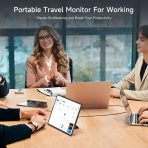 2025 Upgraded Laptop screen extender, 16.1" FHD 1200P, 360° Rotating, Plug&Play, Ultra-Thin Zero Frame, Detachable Stand, portable monitor for laptop, Travel Monitor for Laptop/PC/Mac/Phone - Image 9