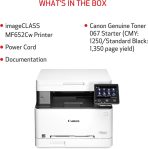 Canon Color imageCLASS MF652Cw - Wireless Laser Printer, Multifunction with Scanner, Copier, Mobile Ready, 3 Year Limited Warranty, 22 PPM Color, White - Image 7