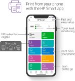 HP Laserjet MFP M140w Wireless Monochrome All-in-One Printer, Copier, Scanner, Phone, Tablet, for Home, Office Use, Easy Setup, Auto-On/Off Technology Compact White 7MD72F (Renewed) - Image 5