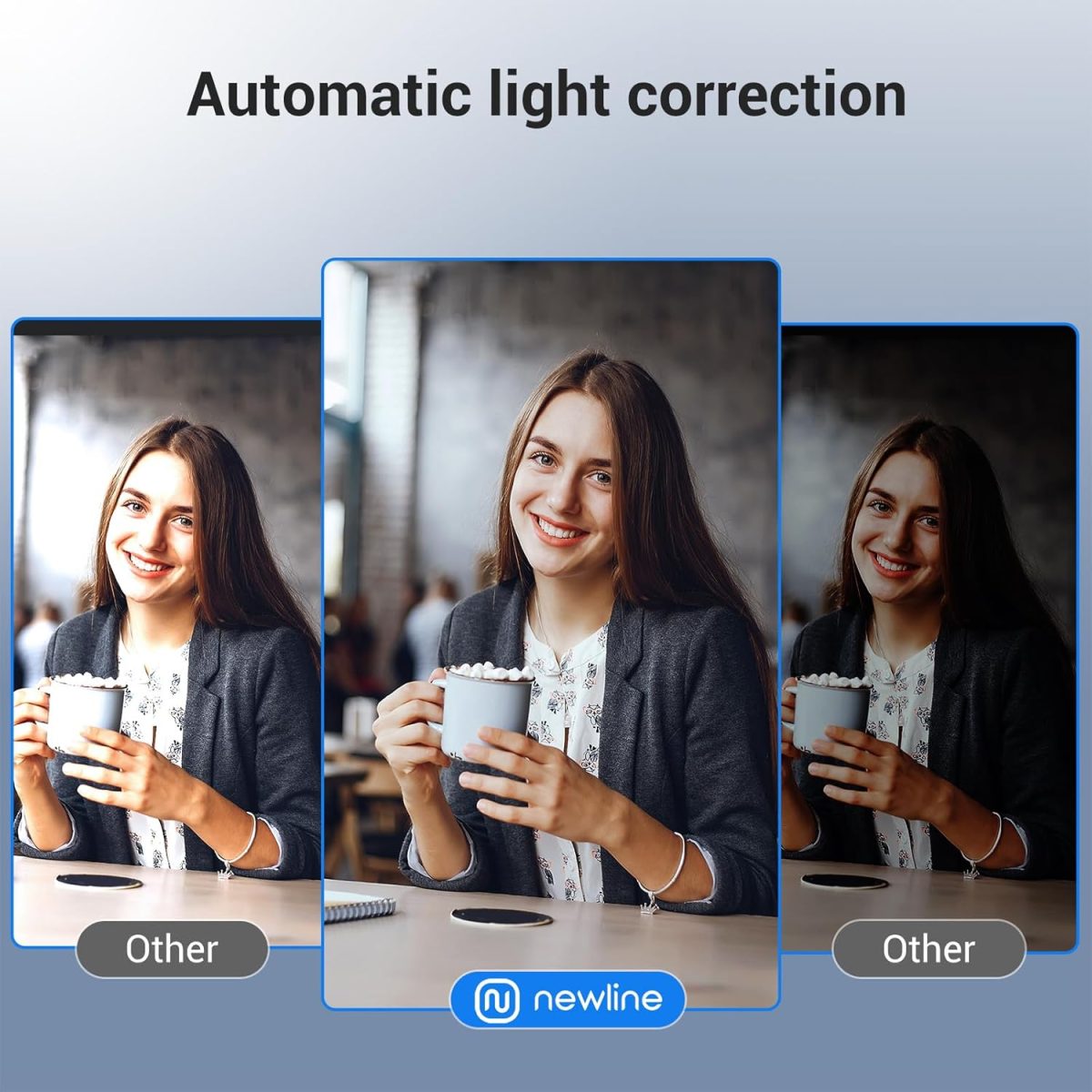 4K Webcam for PC, PDAF/CDAF Autofocus, 1080P@60FPS, 79° FOV, Auto Light Correction, 2 Noise Reduction Mics, Privacy Cover, USB-A, Streaming Camera for Skype, Teams, Online Meeting, NewEye 62 - Image 4