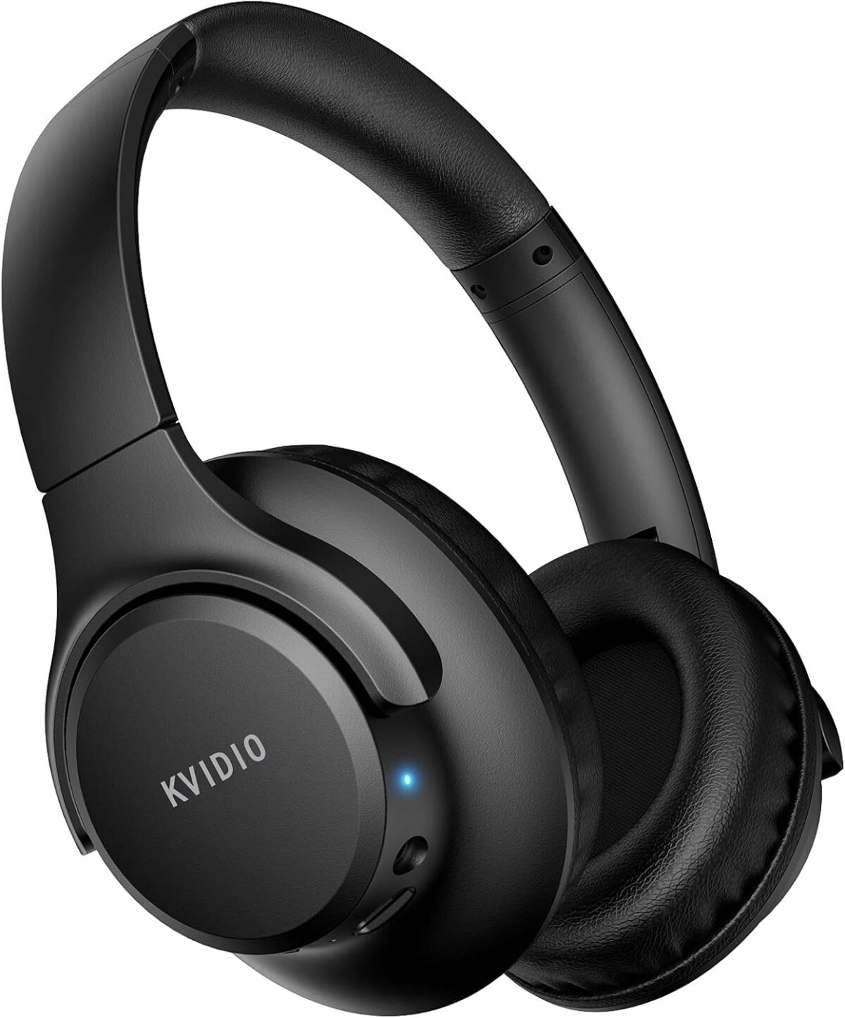 KVIDIO Bluetooth Headphones Over Ear, 65 Hours Playtime Wireless Headphones with Microphone, Foldable Lightweight Headset with Deep Bass, HiFi Stereo Sound Low Latency for Travel Work Cellphone - Image 1